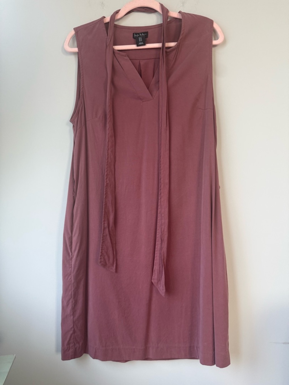 Nicole Miller Sleeveless Shift Dress in Dusty Rose - Size 12